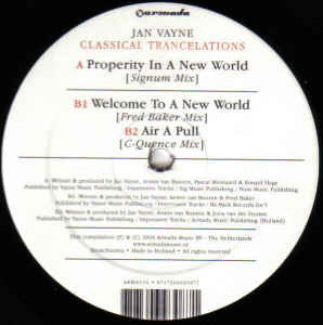 Image of Back Cover of LP - /VG - JAN VAYNE, Classical Trancelations Sampler 003 (Armada; ARMA016, Netherlands 2004), Strong VG,  - 0746408S