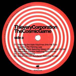 Image of Label Cover of 2xLP - EX/VG - THIEVERY CORPORATION, The Cosmic Game (Eighteenth Street Lounge Music; ESL081LP, US 2014 Reissue, Gatefold), Strong VG, storage marks, a few light hairlines. Still in hype stickered shrinkwrap, light corner wear.,  - 3426204E