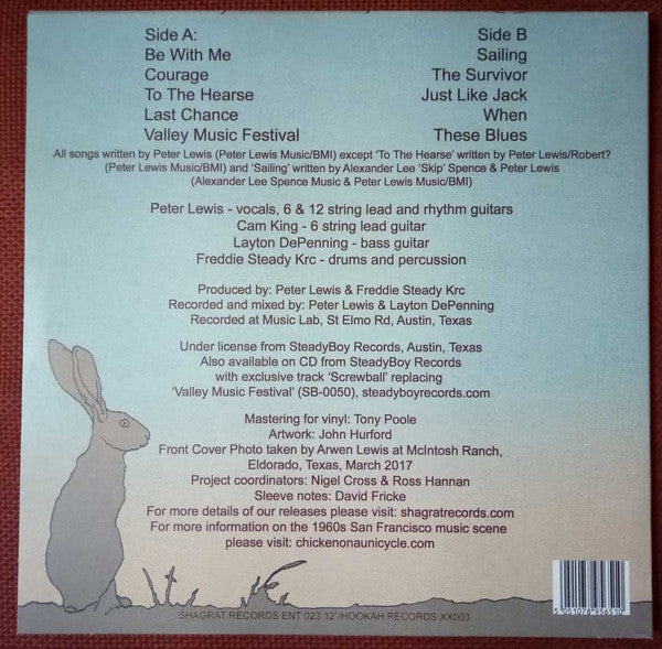 Image of Back Cover of LP - VG/VG+ - PETER LEWIS, Just Like Jack (Shagrat Records; ENT023 12", UK 2017, Inner, Moby Grape), Edge wear,  - 0846025S