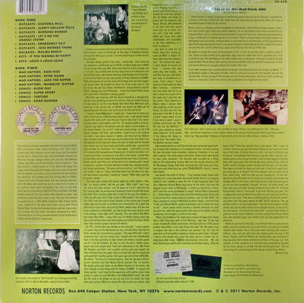 Image of Back Cover of LP - VG+/VG+ - VARIOUS, Battle Of Rat Fink Hill (Crude Unissued Pittsburgh Instrumentals 1961-63) (Norton Records; ED-378, US 2011), ,  - 0826006E