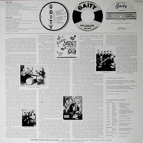 Image of Back Cover of LP - VG+/VG+ - VARIOUS, Bloodshot! The Gaity Records Story Vol. 2 (Norton Records; ED-236, US 1994), A few minor hairlines only.,  - 0826015E