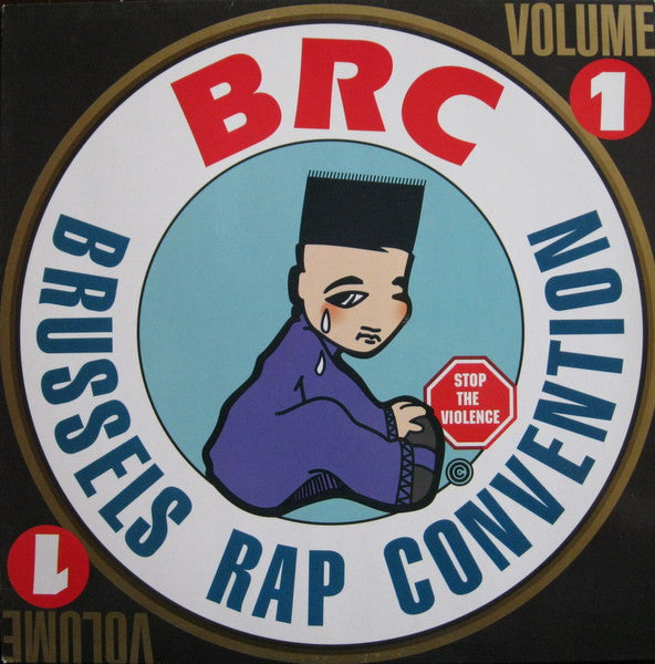 Image of Front Cover of LP - G+/G+ - BRUSSELS RAP CONVENTION, BRC - Brussels Rap Convention Volume 1 (Indisc; NR 3662, Belgium 1990, Picture Sleeve, Inner), Several light marks, outer sleeve has sticker damage.,  - 0826044E