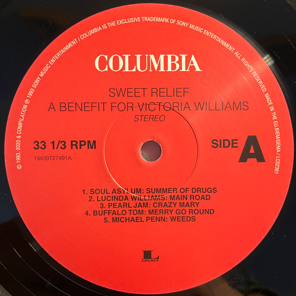 Image of Label Cover of 2xLP - VG+/EX - VARIOUS, Sweet Relief (A Benefit For Victoria Williams) (Columbia; 194397274912, Europe 2020 Reissue), ,  - 0826072E
