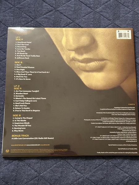 Image of Back Cover of 2xLP - VG+/VG+ - ELVIS PRESLEY, ELV1S 30 #1 Hits (RCA; 88875111961, Europe 2015 Reissue, Gatefold, Insert), Small pressing flaw on D3, does not effect play.,  - 0816049C
