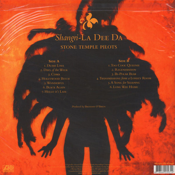Image of Back Cover of LP - EX/EX - STONE TEMPLE PILOTS, Shangri-La Dee Da (Music On Vinyl; MOVLP1440, Europe 2015 Reissue, Title Stickered Sleeve, No MOV Plastic Outer, Insert, 180 Gram Vinyl), ,  - 0816089C