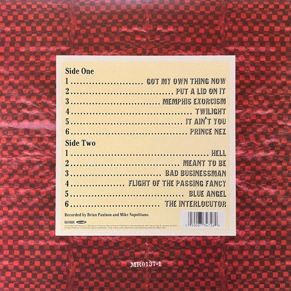 Image of Back Cover of LP - VG+/VG+ - SQUIRREL NUT ZIPPERS, Hot (Hollywood Records; D002415301, US 2016 Reissue, Inner), One light cosmetic mark from inner, does not effect play.,  - 0816146C