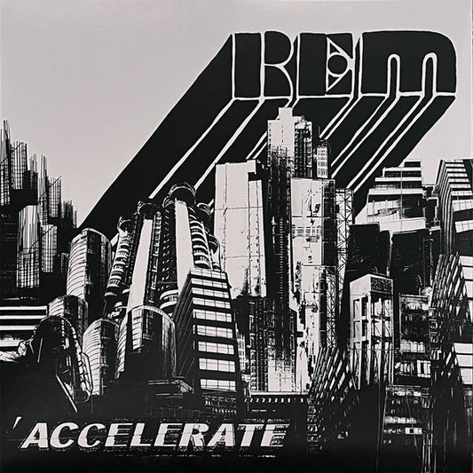 Image of Front Cover of LP - VG+/VG+ - R.E.M., Accelerate (Craft Recordings; CR00550, US 2023 Reissue, Insert, 180 Gram Black & White Marble Vinyl), ,  - 0816164C