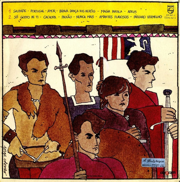 Image of Back Cover of LP - VG/VG - HER IS DO MAR, A Lenda Dos Her is Do Mar (1981/1984) (Philips; 824 362-1, Portugal 1985, Inner), Hairlines and paper scuffs. Seam split to inner. Creasing, light edge wear and shop sticker on back of sleeve.,  - 0846172S