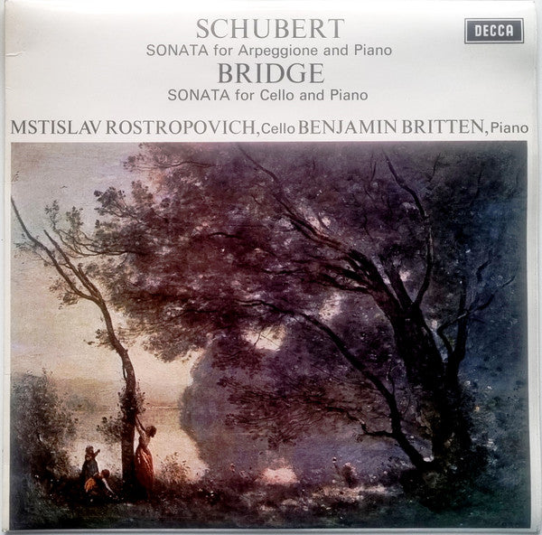 Image of Front Cover of LP - VG+/VG+ - MSTISLAV ROSTROPOVICH AND BENJAMIN BRITTEN, Schubert: Sonata For Arpeggione And Piano / Bridge: Sonata For Cello And Piano (Decca Black Boxed Narrowband; SXL 6426, UK 1977 Reissue, Laminated Front Sleeve, Company Inner (10-76), 4 Page Decca Insert Celebrating the Music of Britten., Made in England on Label), ,  - 0826090E