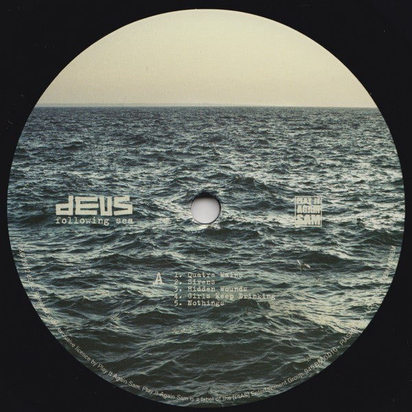 Image of Label Cover of LP - EX/EX - DEUS, Following Sea (Play It Again Sam; 945.B560.010, Europe 2012, Inner), ,  - 0826237E