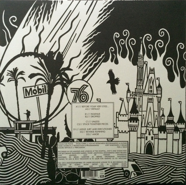 Image of Back Cover of 2xLP - EX/EX - ATOMS FOR PEACE, Amok (XL Recordings ; XLLP583, Europe 2013, Textured Sleeve, With CD), Opened Instore, Still In Shrinkwrap,  - 3946394S