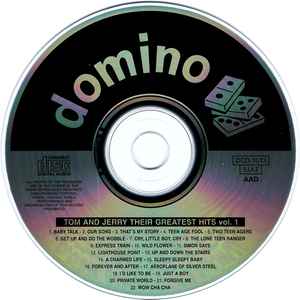Image of Label Cover of CD - VG+/VG+ - TOM & JERRY, Their Greatest Hits Vol. 1 (Domino ; DCD 1013, Italy , Jewel Case, Booklet), ,  - 0836092E