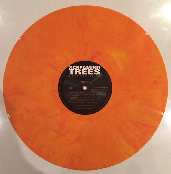 Image of Label Cover of LP - VG+/VG+ - SCREAMING TREES, Sweet Oblivion (Music On Vinyl; MOVLP101, Europe 2017 Reissue, Insert, 180 Gram Flaming Orange Marbled Vinyl), Limited Edition No 000402. NO stickered plastic sleeve.,  - 0816373C