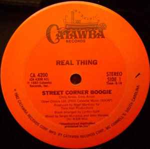 Image of Front Cover of 12" - /VG - REAL THING, Street Corner Boogie (Catawba Records; CA 4200, US 1983), Light marks. Plays well,  - 0826261E