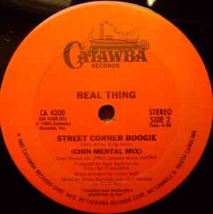 Image of Back Cover of 12" - /VG - REAL THING, Street Corner Boogie (Catawba Records; CA 4200, US 1983), Light marks. Plays well,  - 0826261E