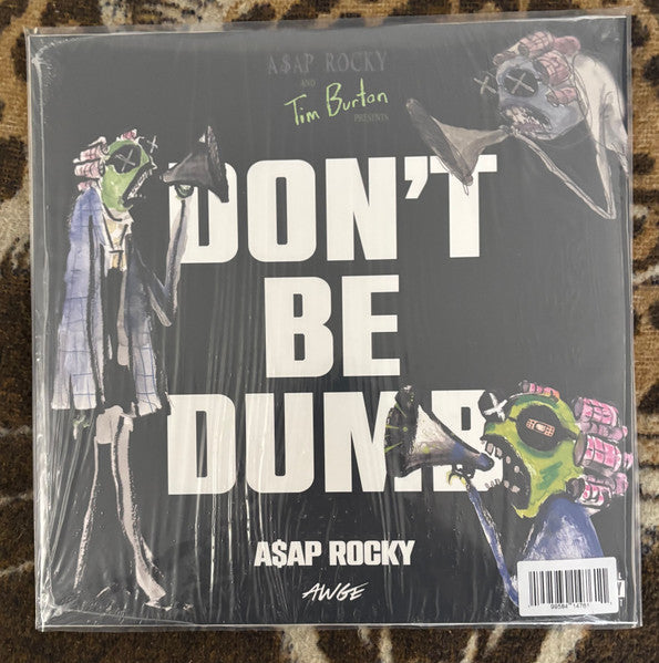 Image of Back Cover of 2xLP - VG+/EX - ASAP ROCKY, Don't Be Dumb (AWGE; 199584147611, Worldwide 2026, 2 Inners & Insert & Booklet, One Black One White Vinyl), Shrink-wrap,  - 2616439C