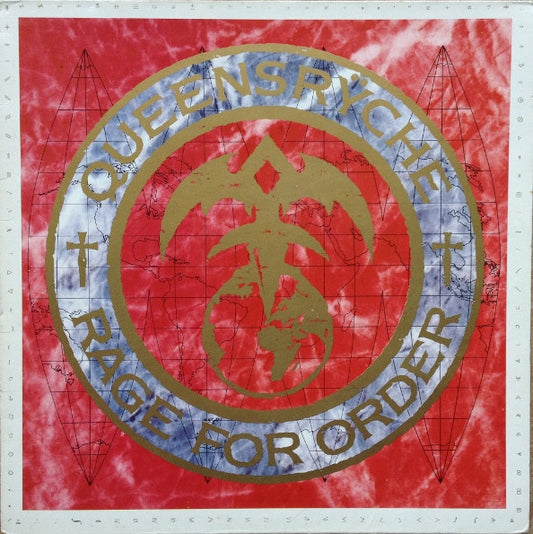 Image of Front Cover of LP - VG/VG - QUEENSR CHE, Rage For Order (EMI America; AML 3105, UK 1986, Inner With Curved Corners, No Barcode), Strong VG Throughout. Light wear to sleeve, Just a few light wispy marksto disc, Clean and glossy,  - 0816457C