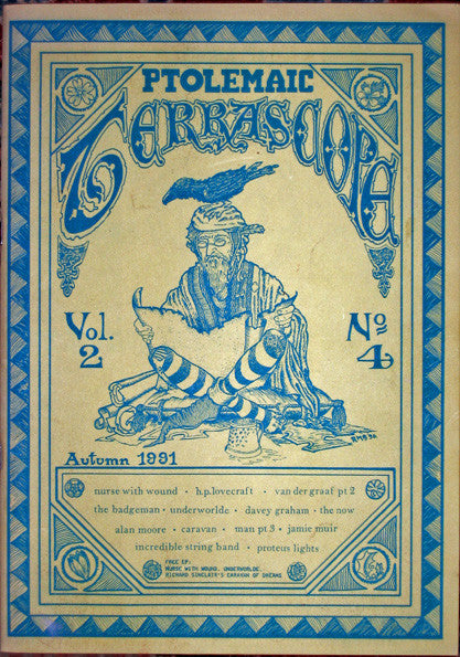 Image of Front Cover of Book - VG+/VG+ - RICHARD SINCLAIR'S CARAVAN OF DREAMS / NURSE WITH WOUND / THE UNDERWORLDE, The Mnemonic Fire Escape Magazine and EP (Ptolemaic Terrascope; POT 8, UK 1991, Promo Only, Bonus 7''), ,  - 0856125S