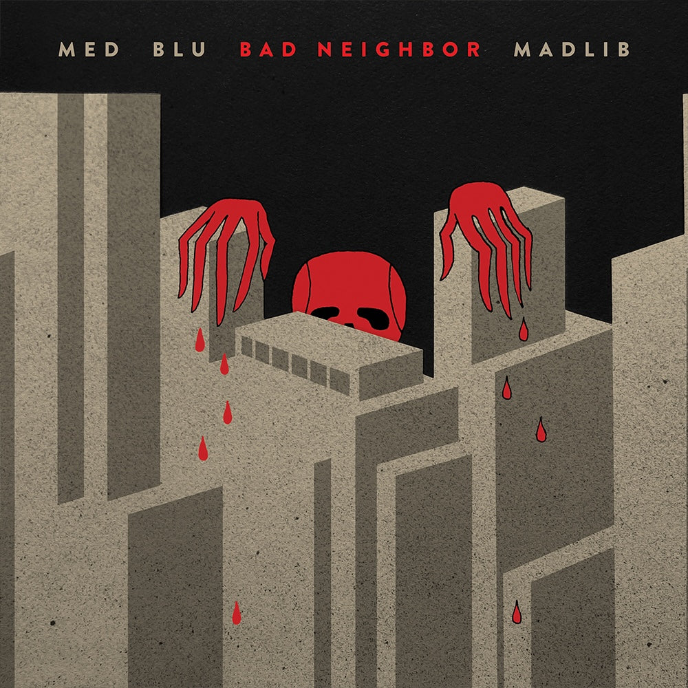 Image of Front Cover of 2xLP - NEW/NEW - MED, BLU & MADLIB, Bad Neighbor (10-Year Edition) (Bang Ya Head; BYH012-10Y, Europe 2026 Reissue, Newly mixed and mastered with two bonus tracks. ), ,  - 9082624C
