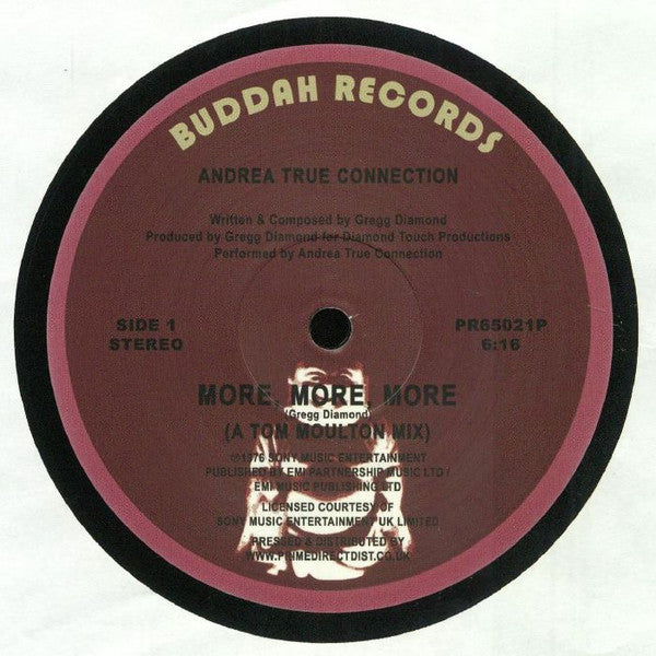 Image of Front Cover of 12" - /VG+ - ANDREA TRUE CONNECTION, More, More, More / What's Your Name, What's Your Number (Buddah Records; PR65021P, UK 2019 Reissue), ,  - 0816492C