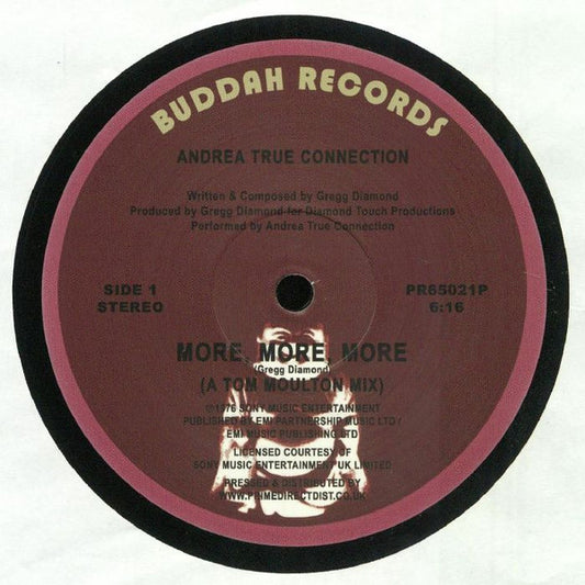 Image of Front Cover of 12" - /VG+ - ANDREA TRUE CONNECTION, More, More, More / What's Your Name, What's Your Number (Buddah Records; PR65021P, UK 2019 Reissue), ,  - 0816492C