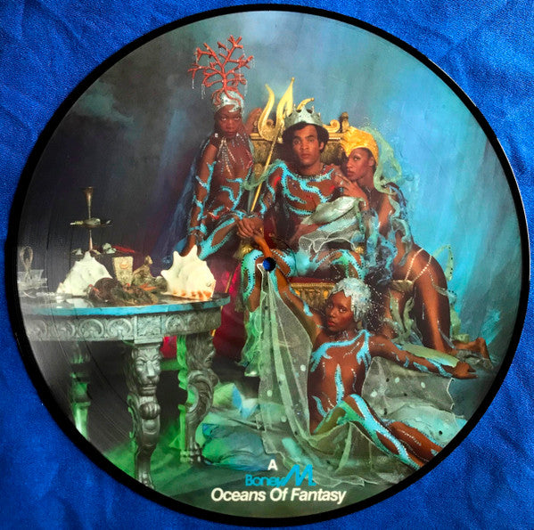 Image of Front Cover of 12" - /VG+ - BONEY M., Oceans Of Fantasy (Hansa; 200 919 424, Germany 1979, Clear Plastic Sleeve, Picture Disc), ,  - 0826401E