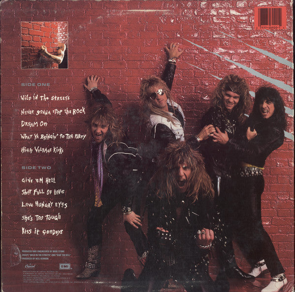 Image of Back Cover of LP - VG+/VG+ - HELIX, Wild In The Streets (Capitol Records; CLT-46920, US 1987, Inner), Still in shrinkwrap. Wear to opening edge.,  - 0846376S
