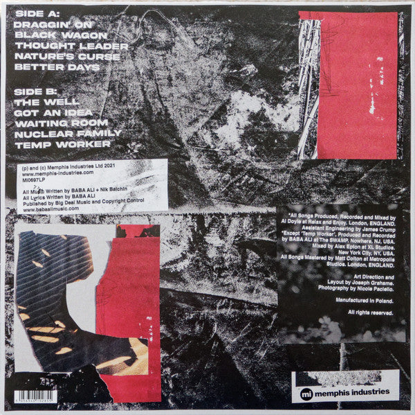 Image of Back Cover of LP - VG+/VG+ - BABA ALI, Memory Device (Memphis Industries ; MI0697LPX2, UK 2022, Inner, Green Vinyl), Strong VG+,  - 0846367S