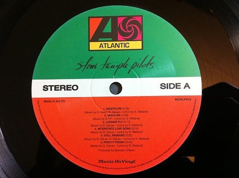 Image of Label Cover of LP - VG+/VG+ - STONE TEMPLE PILOTS, Purple (Music On Vinyl; MOVLP816, Europe 2013 Reissue, Insert), NO stickered plastic sleeve.,  - 0816639C