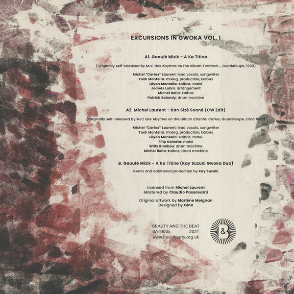 Image of Back Cover of 12" - VG+/VG+ - GAOUL  MIZIK, MICHEL LAURENT, Excursions in Gwoka Vol. 1 (Beauty & the Beat; BATB 005, UK 2022, Picture Sleeve), ,  - 0826412E