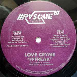 Image of Back Cover of 12" - /VG - LOVE CRYME, Get It On (RysQue' Records; RR-05, US 2013), light marks only,  - 0946034S