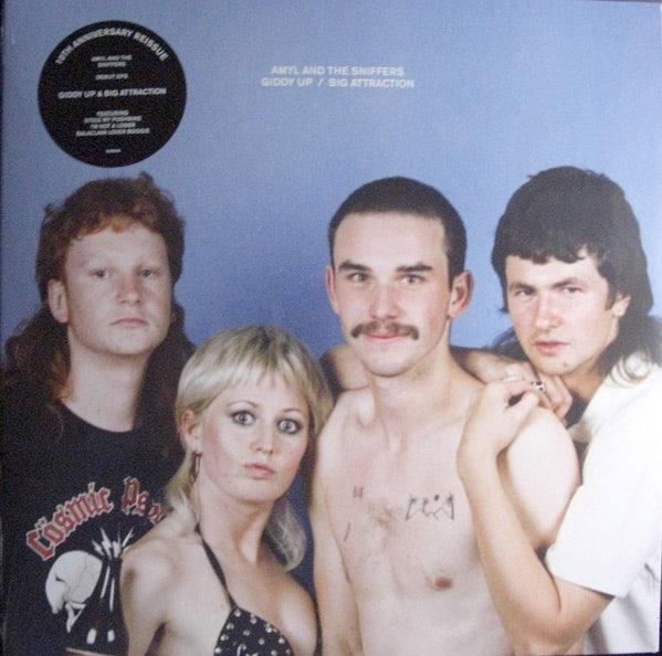 Image of Front Cover of LP - NEW/NEW - AMYL AND THE SNIFFERS, Giddy Up / Big Attraction (10 Year Anniversary) (Amyl and The Sniffers; B2B006, Europe 2026 Reissue, Gatefold, Black Recyled Vinyl), , Ten years ago, in a sharehouse on Chapel Street, four 20-year-olds with zero expectations wrote and recorded an EP in a single afternoon. Those six blistering minutes of music became Giddy Up. An hour later, Amyl and The Sniffers had a name, a Bandcamp upload, and the beginnings of a legacy.Following a year of b