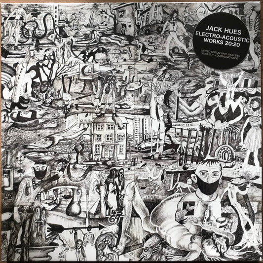 Image of Front Cover of LP - VG+/EX - JACK HUES, Electro-Acoustic Works 20:20 (Dawn Chorus Recording Company; DCRC025, UK 2021, Picture Sleeve, Inner, Orange vinyl, plus bonus 7"), Looks unplayed. Bonus 7" included,  - 0926007E