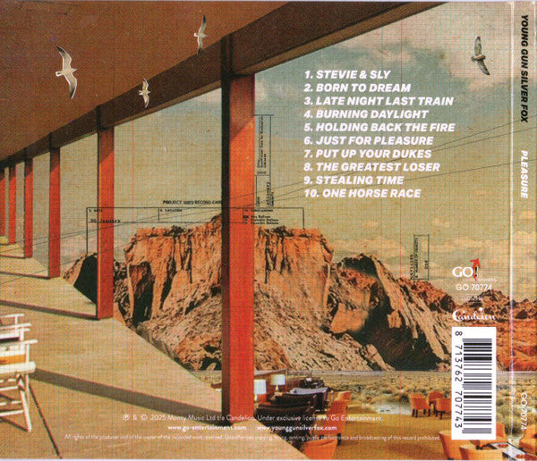 Image of Back Cover of CD - VG+/VG+ - YOUNG GUN SILVER FOX, Pleasure (Candelion; GO70774, UK & Europe 2025, Double Gatefold), ,  - 0936031E