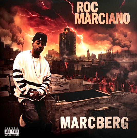 Image of Front Cover of 2x12" - VG/VG - ROC MARCIANO, Marcberg (Fat Beats; FB5137, US 2011, Picture Sleeve), large scuff on one side otherwise light marks only. few creases to sleeve minor. ,  - 0946042S