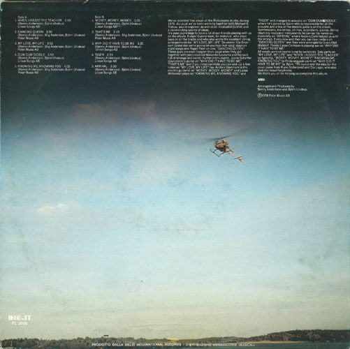 Image of Back Cover of LP - VG/VG - ABBA, Arrival (Dig-It International Records; PL 3008, Italy 1976), ,  - 0926104E