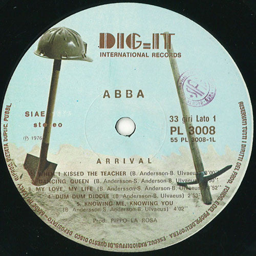 Image of Label Cover of LP - VG/VG - ABBA, Arrival (Dig-It International Records; PL 3008, Italy 1976), ,  - 0926104E