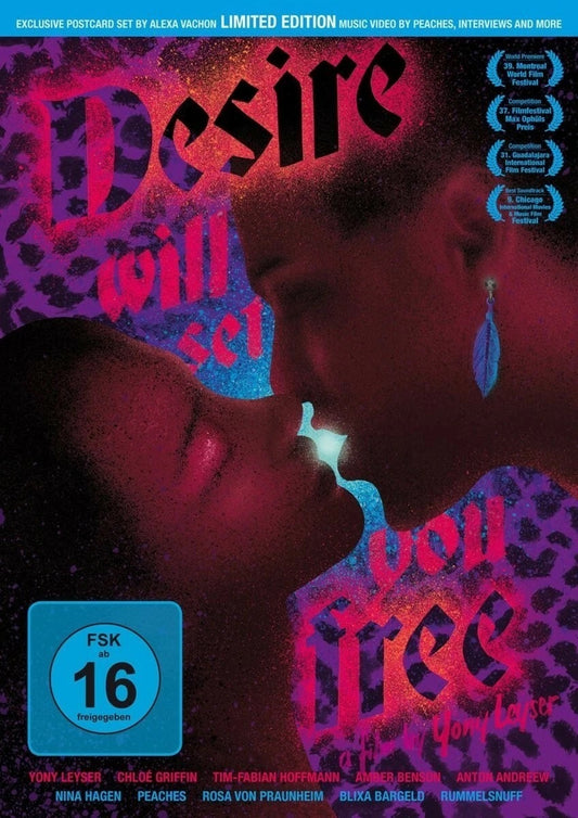 Image of Front Cover of DVD - VG+/VG+ - YONY LEYSER, Desire Will Set You Free (Missing Films ; , Germany , 6 Cards), ,  - 0936054E