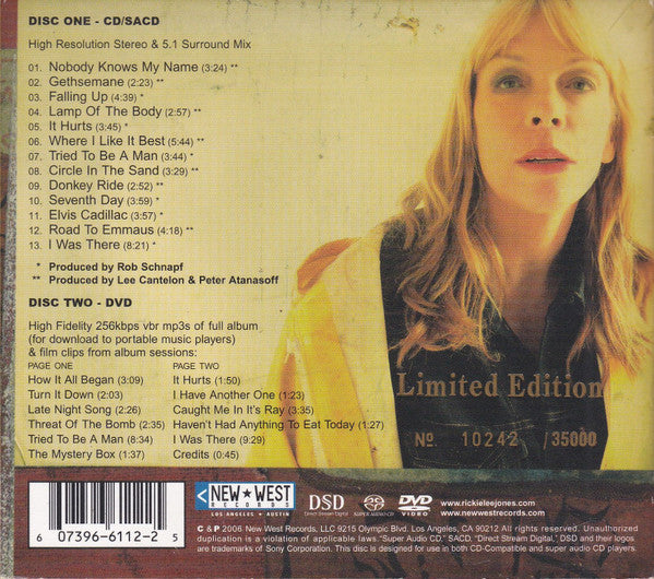 Image of Back Cover of 2xCD - VG+/VG+ - RICKIE LEE JONES, The Sermon On Exposition Boulevard (New West Records ; NW6112, US 2007, Booklet, Limited Edition, Numbered), ,  - 0956045S