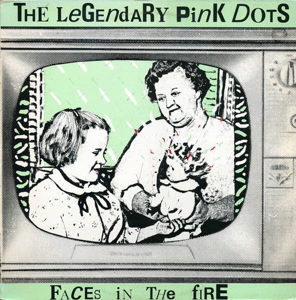 Image of Front Cover of LP - VG/VG+ - THE LEGENDARY PINK DOTS, Faces In The Fire (Play It Again Sam Records; BiaS 1, Belgium 1984, Green Cover Variant), ,  - 0946179S