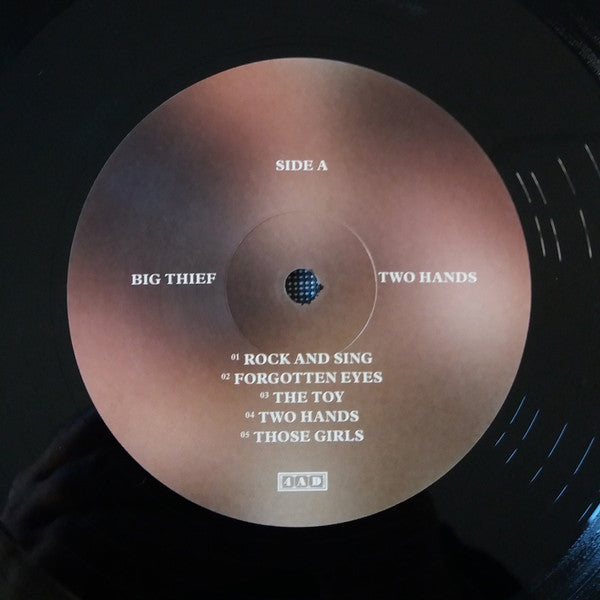 Image of Label Cover of LP - EX/EX - BIG THIEF, Two Hands (4AD ; 4AD0180LP, US 2019, Gatefold), Opened Instore, Still In Stickered Shrinkwrap,  - 0926176E