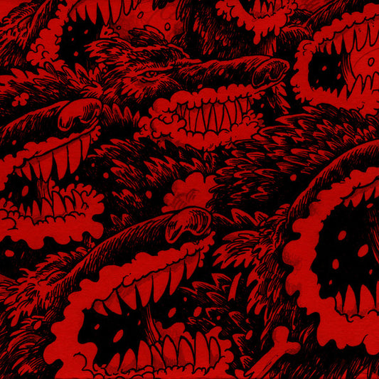 Image of Front Cover of 7" - G+/VG+ - RED FANG, Only Fools Rush In / Why? (Volcom Ent. Vinyl Club; VEVC 0043, US 2015, Picture Sleeve, Limited Edition Of 500, Numbered, Red & Black Splatter Vinyl), Water damaged sleeve, Peeling at front of sleeve. ,  - 0916216C