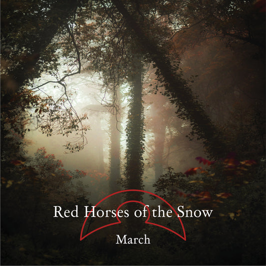 Image of Front Cover of 2xLP - NEW/NEW - RED HORSES OF THE SNOW, March (Flashback Records; FB019DLP, UK 2026, Gatefold, Limited Edition of 200 on Iron Red and Winter Snow Vinyl), , Next Level Dreamprog for fans of Mogwai, Radiohead, Levitation, Crippled Black phoenix, Oceansize. Originally released as an 8-track download only in Lockdown, this is now restored to its original concept with 7 extra tracks. - 9096222E