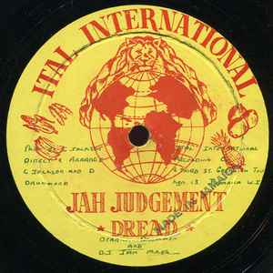 Image of Back Cover of 2244137S: 12" - DERRICK DRUMMOND & JAH MIKE, Jah Judgement Dread (Ital International; , Jamaica 1979, Plain sleeve) Marks on vinyl but plays well. Strong G+.  /G+