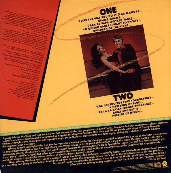 Image of Back Cover of LP - VG/VG+ - JOHNNY MARTINEZ, The Salsa Machine (Capitol Records; ST-11624, US 1977), ,  - 0916275C