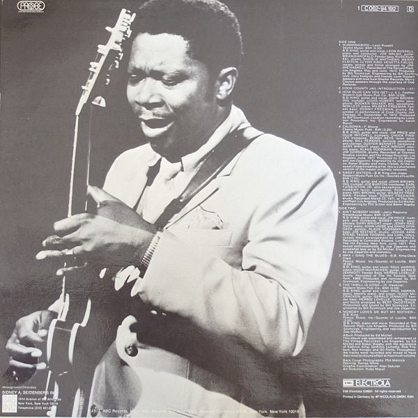 Image of Back Cover of LP - VG+/VG+ - B.B. KING, The Best Of B. B. King (Probe; 1 C 062-94 192, Germany 1973, Laminated Sleeve), Nice copy!,  - 0916278C