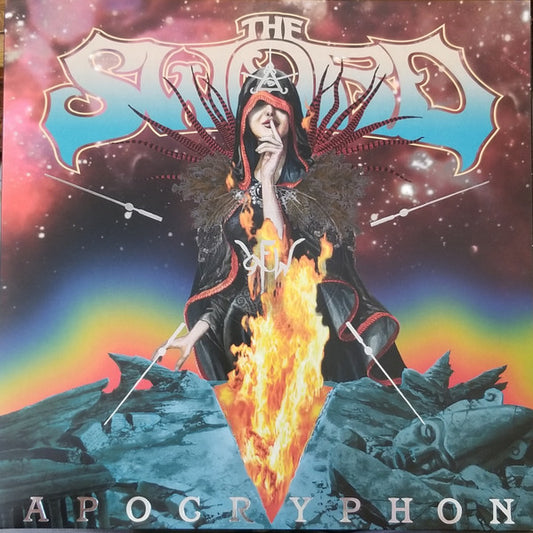 Image of Front Cover of LP - VG+/EX - THE SWORD, Apocryphon (Razor & Tie; 7930183356-1, US 2012, Gatefold Sleeve with Silver Embossed Accents, Inner, Orange Lava Vinyl), Disc looks unplayed.,  - 0946176S