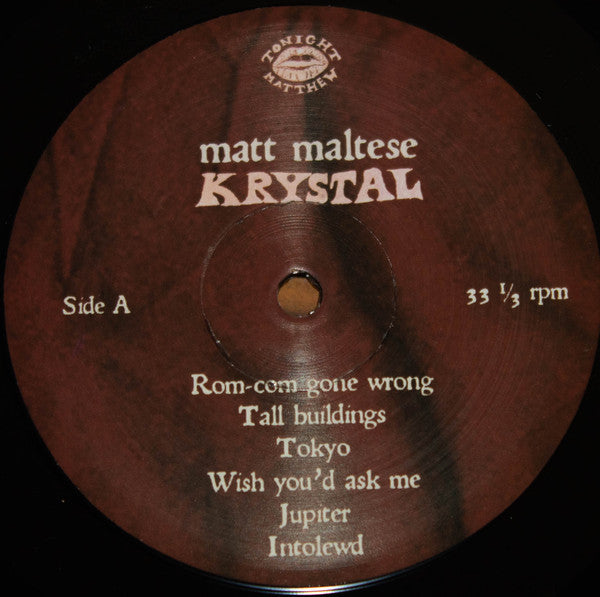 Image of Label Cover of LP - EX/EX - MATT MALTESE, Krystal (7476 ; 7476001, UK 2019, Poster), Opened Instore, Still In Stickered Shrinkwrap,  - 0926196E