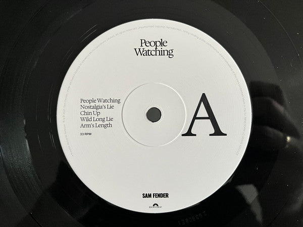 Image of Label Cover of LP - VG+/VG+ - SAM FENDER, People Watching (Polydor; 5550322, Europe 2025, Gatefold, Inner), Some very faint hairlines only.,  - 2216560C
