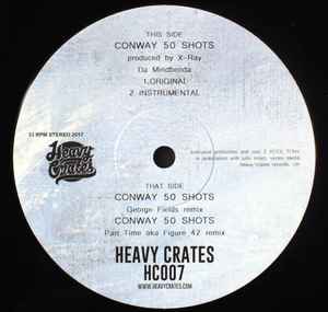 Image of Label Cover of 12" - VG+/VG - CONWAY, 50 Shots (Heavy Crates; HC007, UK 2017), Light marks across both sides due to storage.,  - 0946256S